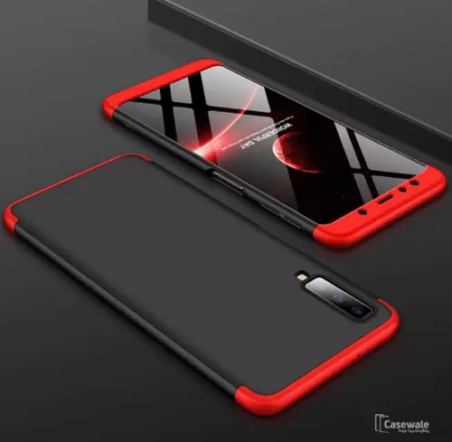 Telefontok Samsung Galaxy A70 - hátlap GKK Protection 3in1 - piros-fekete