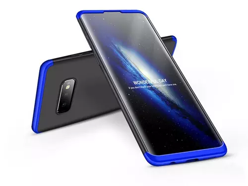 Telefontok Samsung Galaxy S10e hátlap - GKK Protection 3in1 - fekete - kék