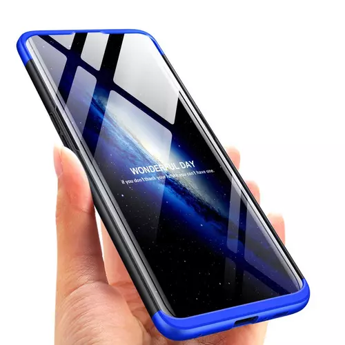 Telefontok Samsung Galaxy A80 hátlap - GKK Protection 3in1 - fekete-kék
