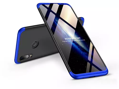 Telefontok Huawei P Smart 2019 hátlap - GKK Protection 3in1 - fekete-kék
