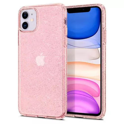 Telefontok iPhone 11 - SPIGEN LIQUID CRYSTAL pink szilikon hátlap tok
