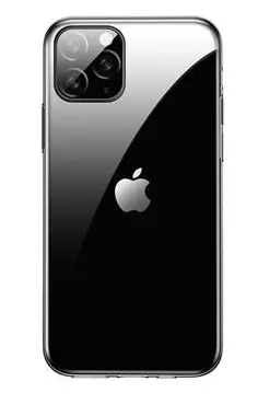 Telefontok iPhone 11 PRO - USAMS átlátszó plexi tok átlátszó szilikon kerettel