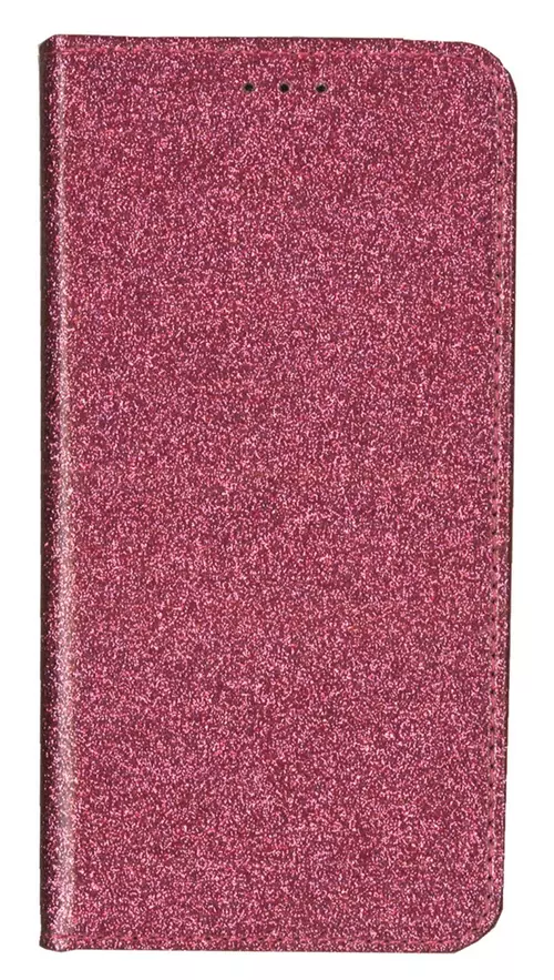 Telefontok iPhone 11 - pink Shiny mágneses szilikon keretes könyvtok