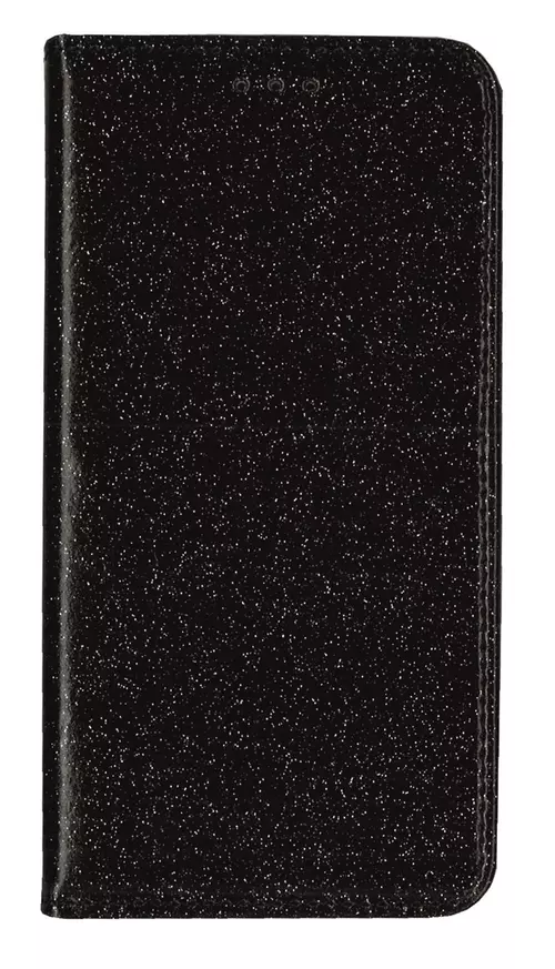 Telefontok iPhone 11 - fekete Shiny mágneses szilikon keretes könyvtok