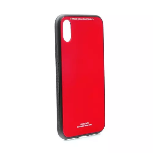 Telefontok iPhone X / iPhone XS - Forcell piros üveg hátlaptok