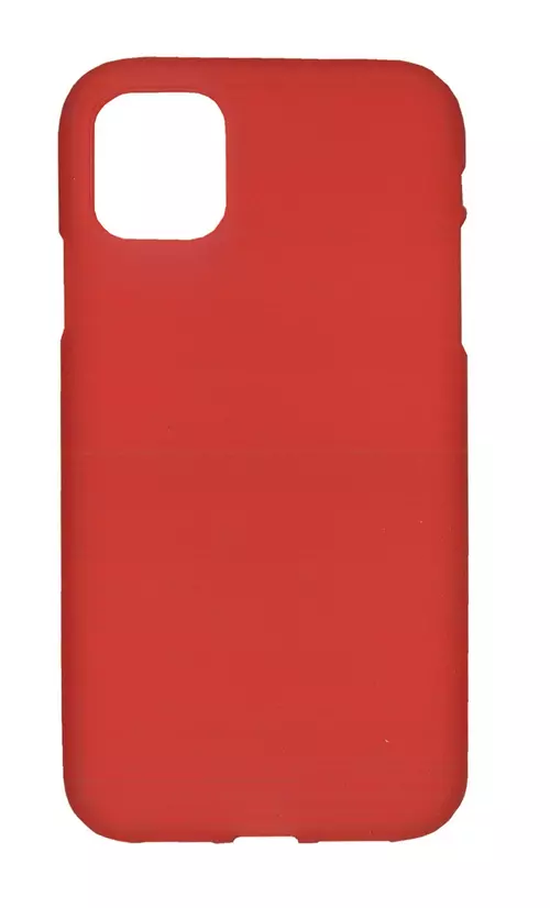 Telefontok iPhone 11 - piros, áttetsző szilikon tok