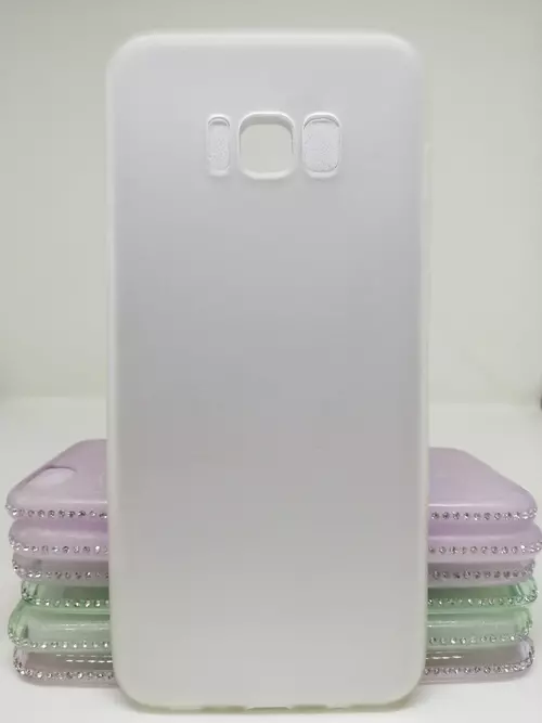 Telefontok Samsung Galaxy S8 Plus G955 - fehér áttetsző Pastel szilikon tok