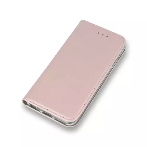 Telefontok Xiaomi Redmi Note 8 / Note 8 2021 - Smart Magnetic rose gold szilikon keretes mágneses könyvtok