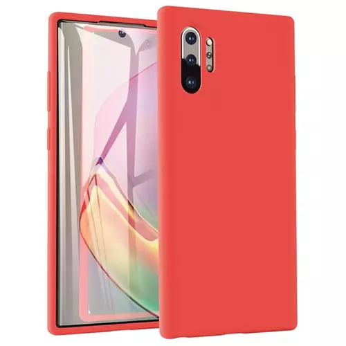 Telefontok Samsung Galaxy NOTE 10+ (NOTE 10 Plus) - piros szilikon tok