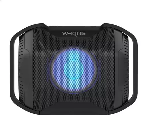 Bluetooth hangszóró: W-KING S8 fekete, cseppálló bluetooth LED-es hangszóró 3W