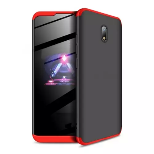 Telefontok Xiaomi Redmi 8A - GKK Protection 3in1 - piros-fekete hátlaptok