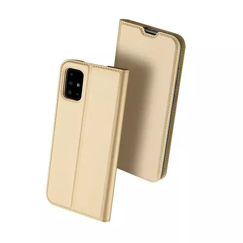 Telefontok Samsung Galaxy A51 - Dux Ducis arany flipcover tok