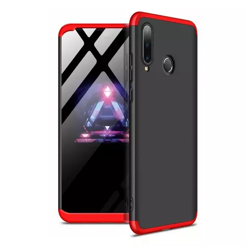 Telefontok Huawei P30 Lite - GKK Protection 3in1 - fekete-piros hátlaptok