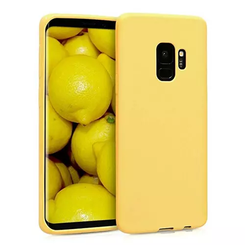 Telefontok Samsung Galaxy S9 - sárga szilikon tok