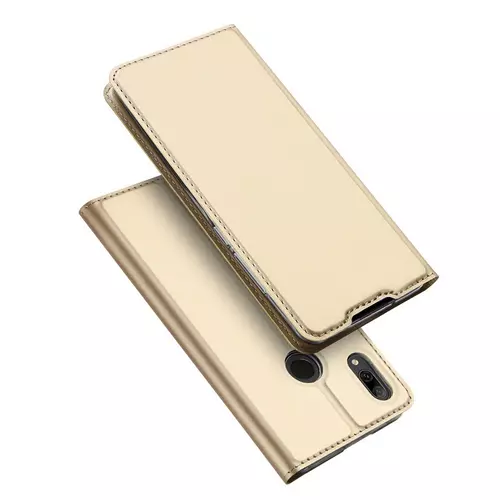 Telefontok Huawei P Smart 2019 - Dux Ducis arany flipcover tok