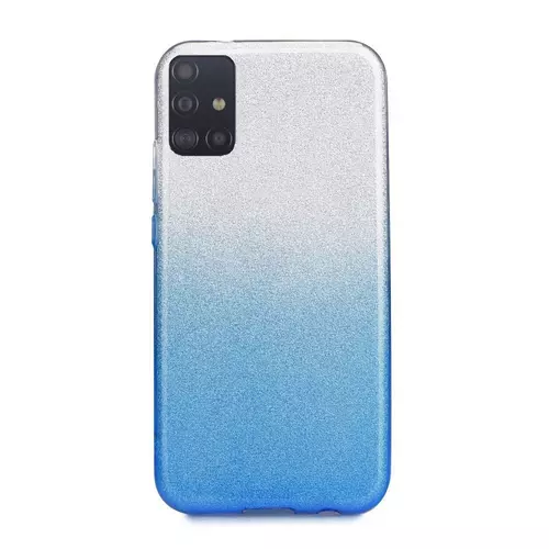 Telefontok Samsung Galaxy A51 - Ezüst/kék Shiny tok