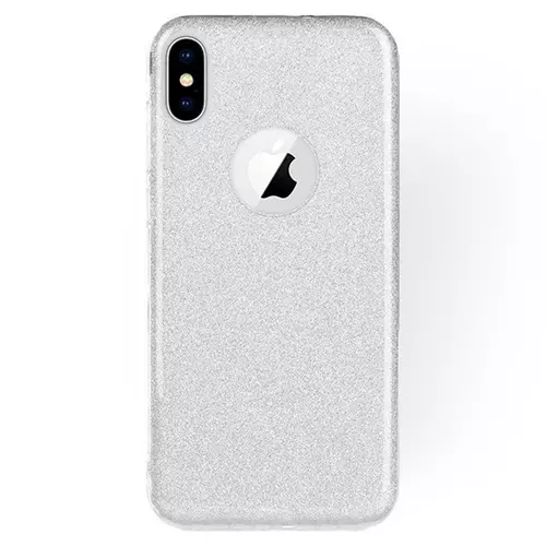 Telefontok iPhone X / iPhone XS - ezüst Shiny tok