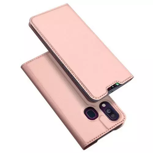 Telefontok Samsung Galaxy A40 - DUX DUCIS rosegold kinyitható tok