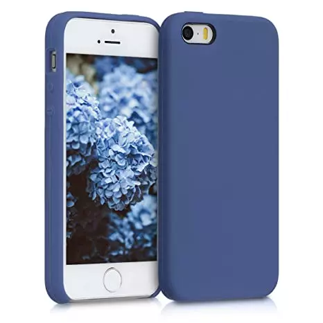 Telefontok iPhone 5/5S/SE - kék szilikon tok