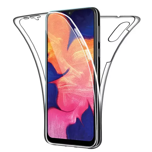 Telefontok Samsung Galaxy A10 - ultravékony átlátszó szilikon tok 360 fokos