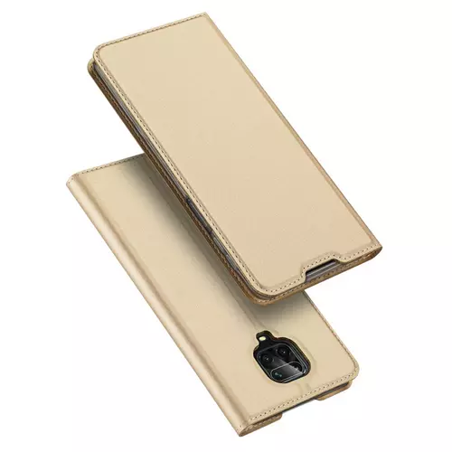 Telefontok Xiaomi Redmi Note 9 PRO - Dux Ducis arany flipcover tok