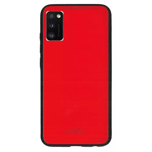 Telefontok Samsung Galaxy A41 - piros üveg hátlaptok