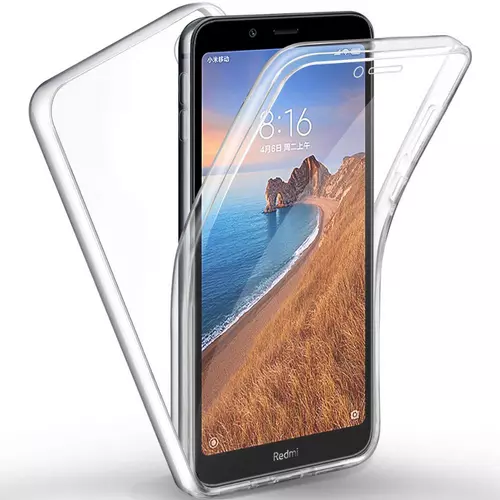 Telefontok Huawei Y5 2019 - átlátszó szilikon előlap + plexi hátlapi tok 360°