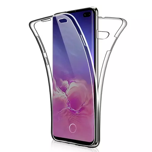 Telefontok Samsung Galaxy S10+ (S10 Plus) - ultravékony átlátszó szilikon tok 360 fokos