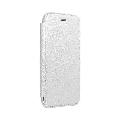 Telefontok Xiaomi Redmi Note 8 / Note 8 2021 - ezüst-átlátszó könyvtok