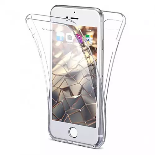 Telefontok iPhone 7 / 8 / SE 2020 - ultravékony átlátszó szilikon tok 360 fokos