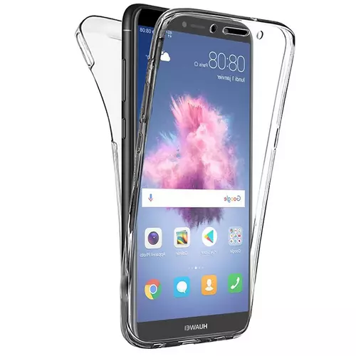Telefontok Huawei P Smart (2018) - ultravékony átlátszó elo+hátlapi szilikon tok 360°-os