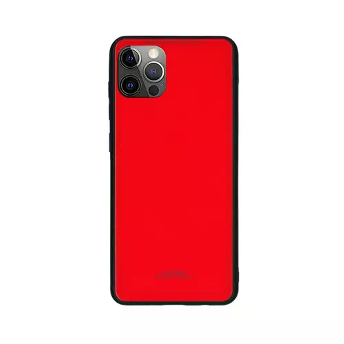 Telefontok iPhone 12 Pro Max- Forcell piros üveg hátlaptok