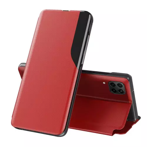 Telefontok Huawei P40 Lite - Eco View bőrhatású piros mágneses könyvtok