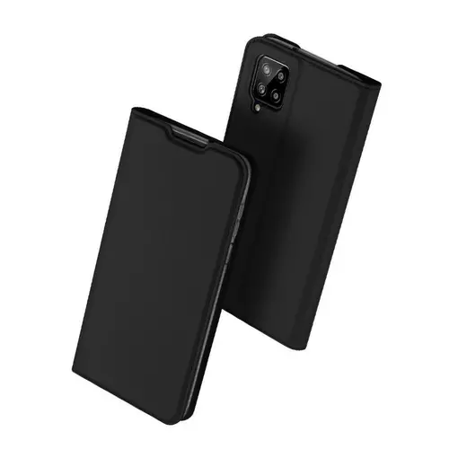 Telefontok Samsung Galaxy A12 - Dux Ducis fekete flipcover tok