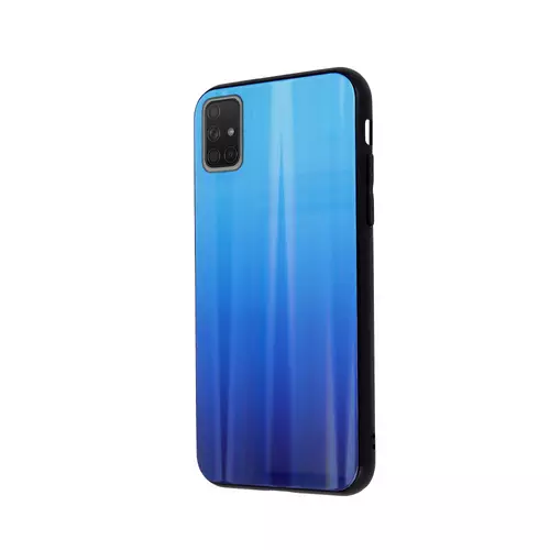 Telefontok Samsung Galaxy A71 - kék átmenet üveg hátlaptok