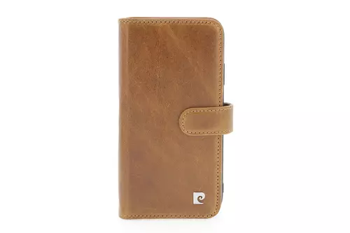 Telefontok iPhone 11 - Pierre Cardin Genuine Leather Bőr barna könyvtok