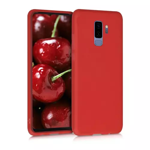 Telefontok Samsung S9 Plus - piros áttetsző szilikon tok