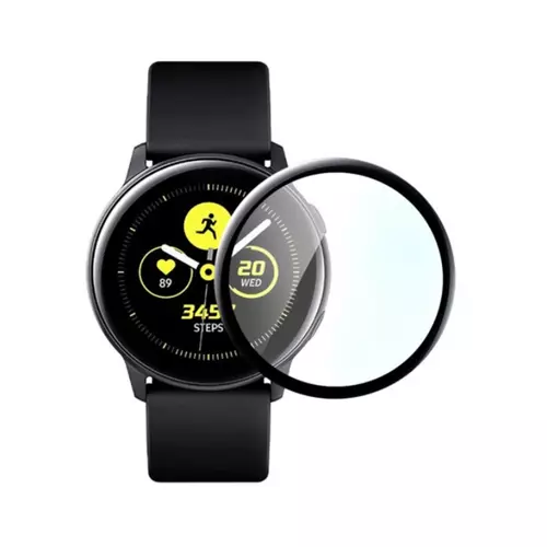 Samsung Galaxy Watch Active 2 - BESTSUIT okosóra fólia - kijelzővédő fólia, fekete kerettel (44 mm)