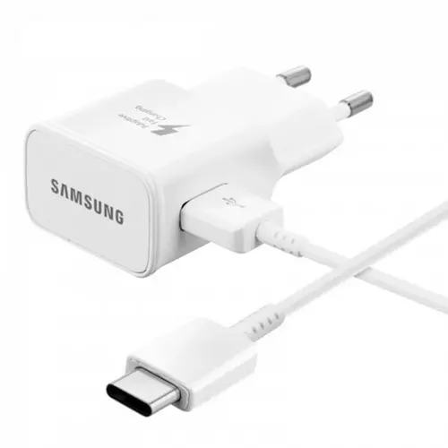 Töltő: Samsung EP-TA20EWE 2A gyári fehér hálózati gyors töltőfej + EP-DN930CWE Type-C (USB-C) adatkábel