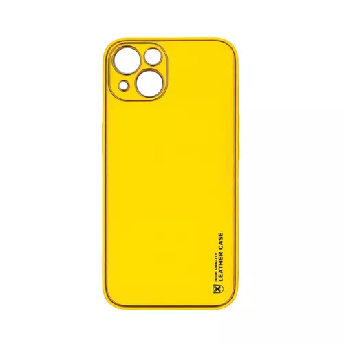 Telefontok iPhone 13 - Forcell műbőr hátlap tok, sárga