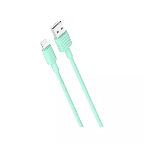 Kábel: XO NB156 - USB / Lightning zöld kábel, 2,4A