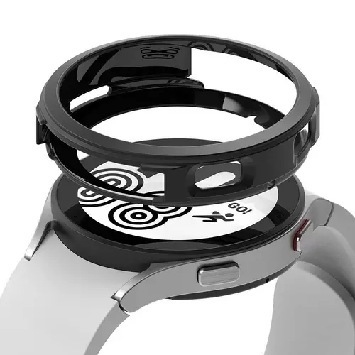 Ringke Air Sports - szilikon fekete védő keret - Samsung Galaxy Watch 4 (44mm) okosórához