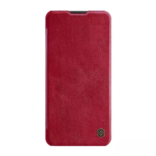 Telefontok Samsung Galaxy A21s - Nillkin Qin kihajtható bőr tok - piros