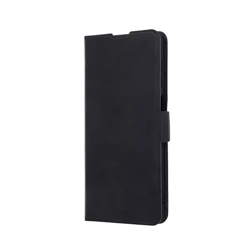 Telefontok Xiaomi Redmi 9A / 9AT - Smart Puro fekete mágneses szilikon keretes könyvtok