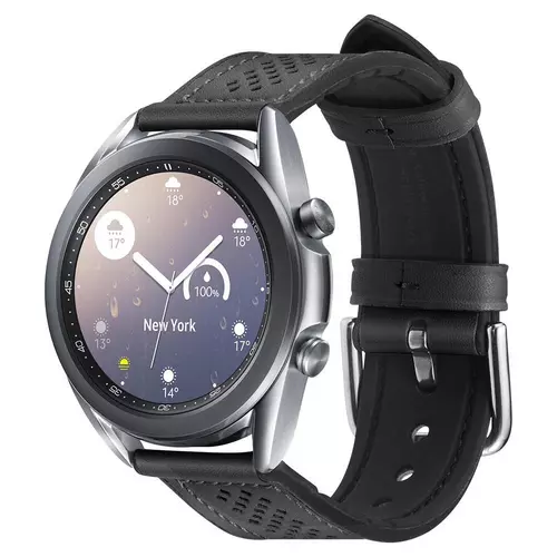 Samsung Galaxy Watch Active - SPIGEN RETRO FIT fekete bőr szíj