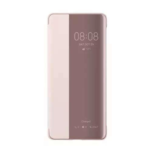 Telefontok Huawei P30 Pro - Eredeti Huawei S-View pink kinyitható okostok