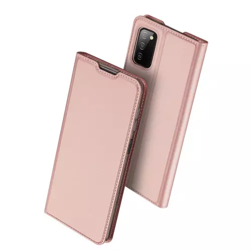 Telefontok Samsung Galaxy A03s - Dux Ducis rose gold flipcover tok