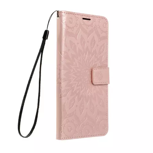 Telefontok Xiaomi 11 Lite 5G NE / Mi 11 Lite - MEZZO mandala mintás rose gold mágneses szilikon keretes könyvtok