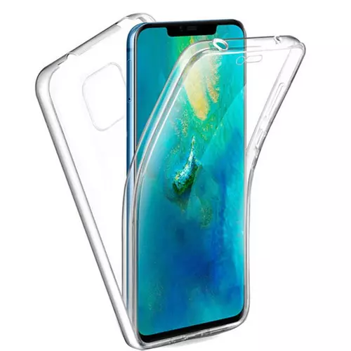 Telefontok Huawei Mate 20 Pro - átlátszó szilikon előlap + plexi hátlapi tok 360°