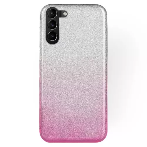 Telefontok Samsung Galaxy S21 FE - ezüst / pink Shiny tok